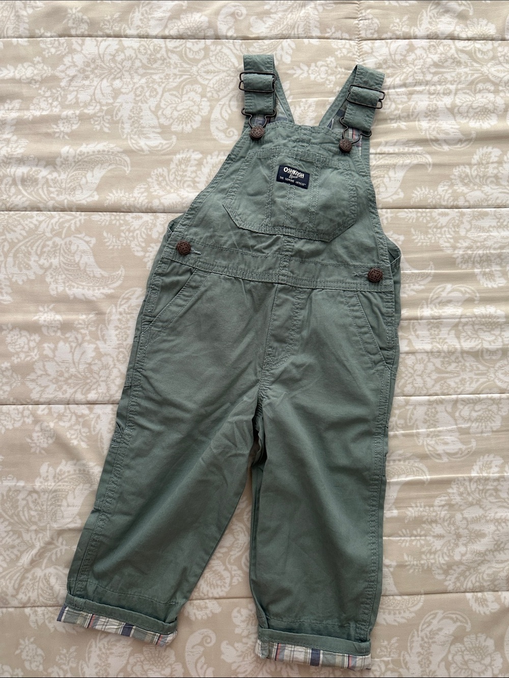 OshKosh B'gosh Olive Green Kids Overalls
